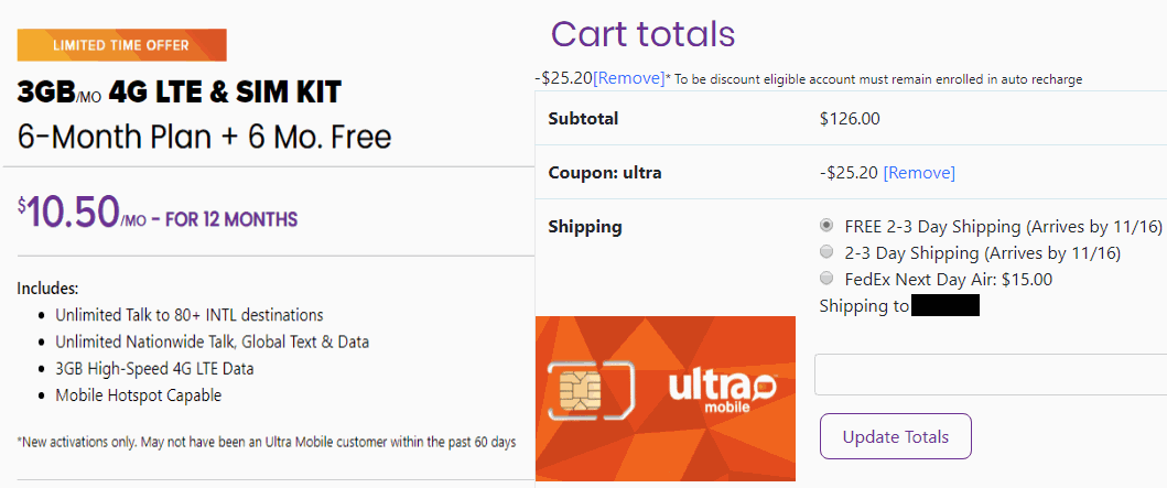 Ultra Mobile Promo Will Get You 3GB Of Monthly 4G LTE Data For 8.42/Month BestMVNO