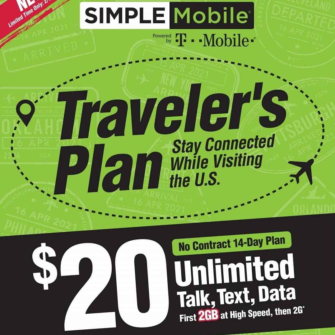 Simple Mobile's New Plan Targets International Traveler's Visiting The
