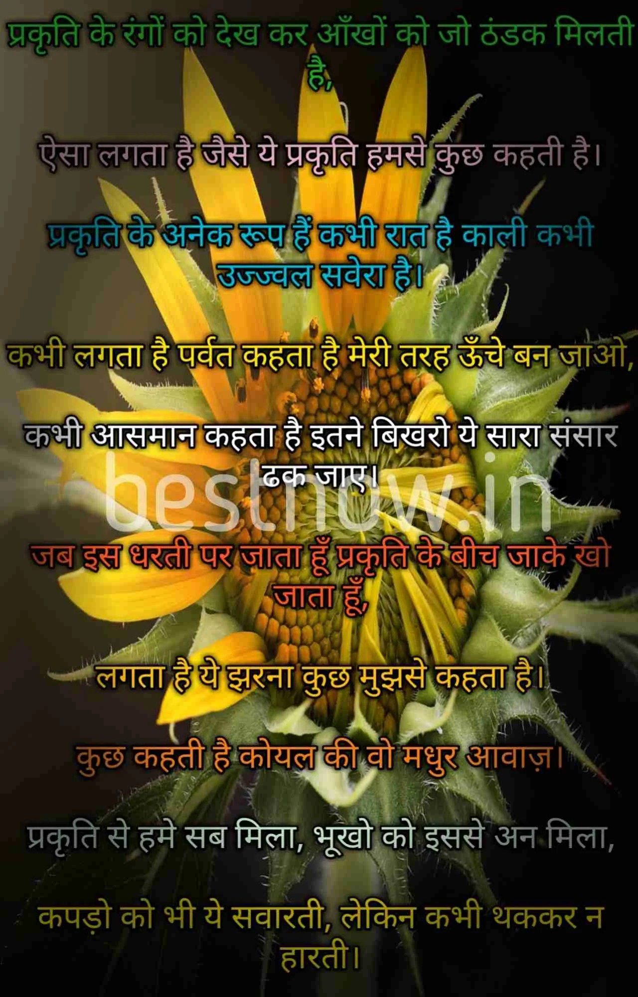 Poem On Nature In Hindi 2019 प्रकर्ति पर कबितायें हिंदी में