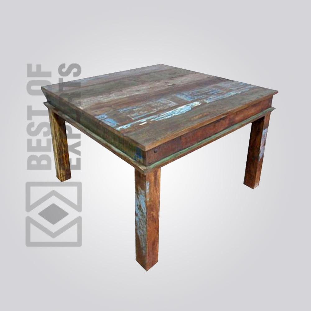 Reclaimed Wood Square Dining Table Best of Exports