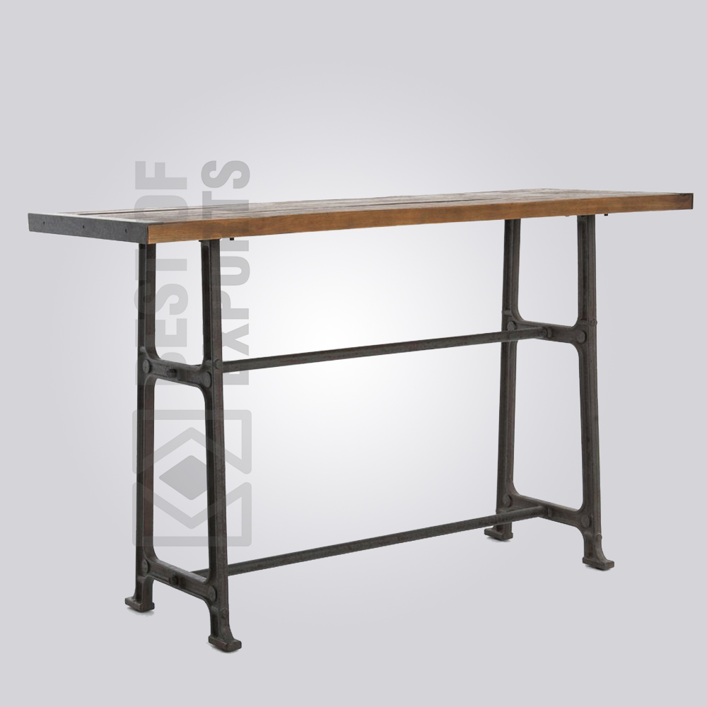 Industrial Cast Iron Rectangular Bar Table Best of Exports