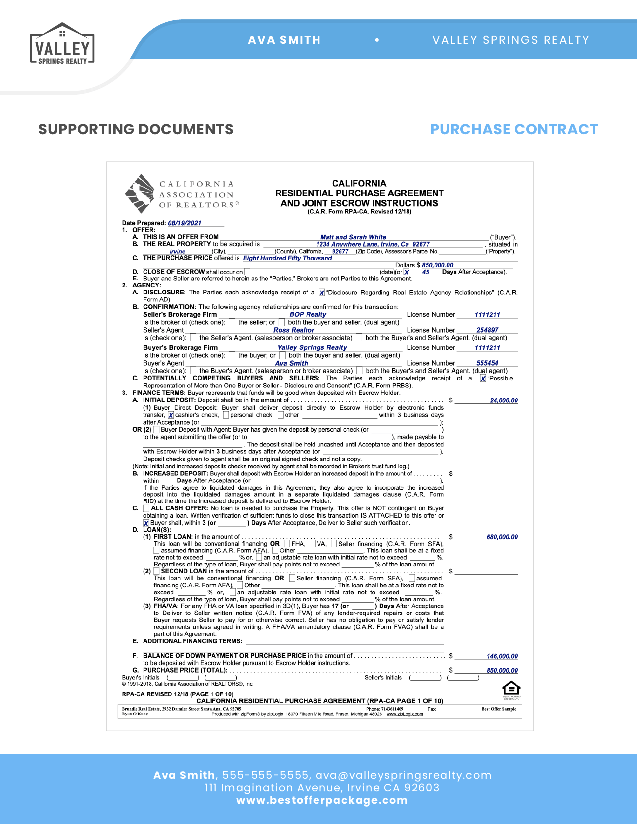 Best Offer Package Real Estate Transaction Management Tool