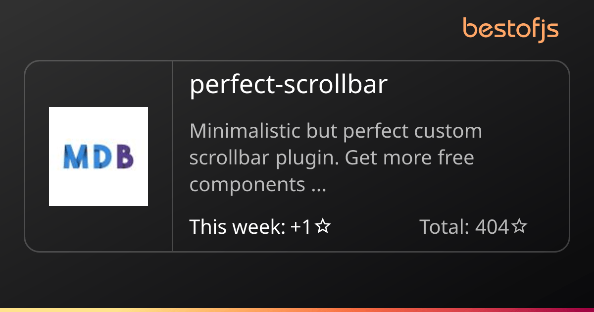 Best of JS • perfectscrollbar