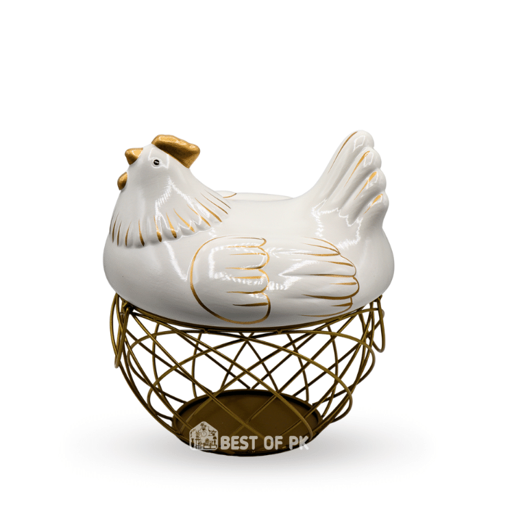 White Hen Egg Storage Basket » BEST PRICES of 2024 Buy Online Maison Essentials by Best of PK