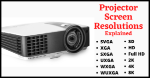 Projector Screen Resolutions Explained (SVGA, XGA, SXGA, UXGA, WXGA