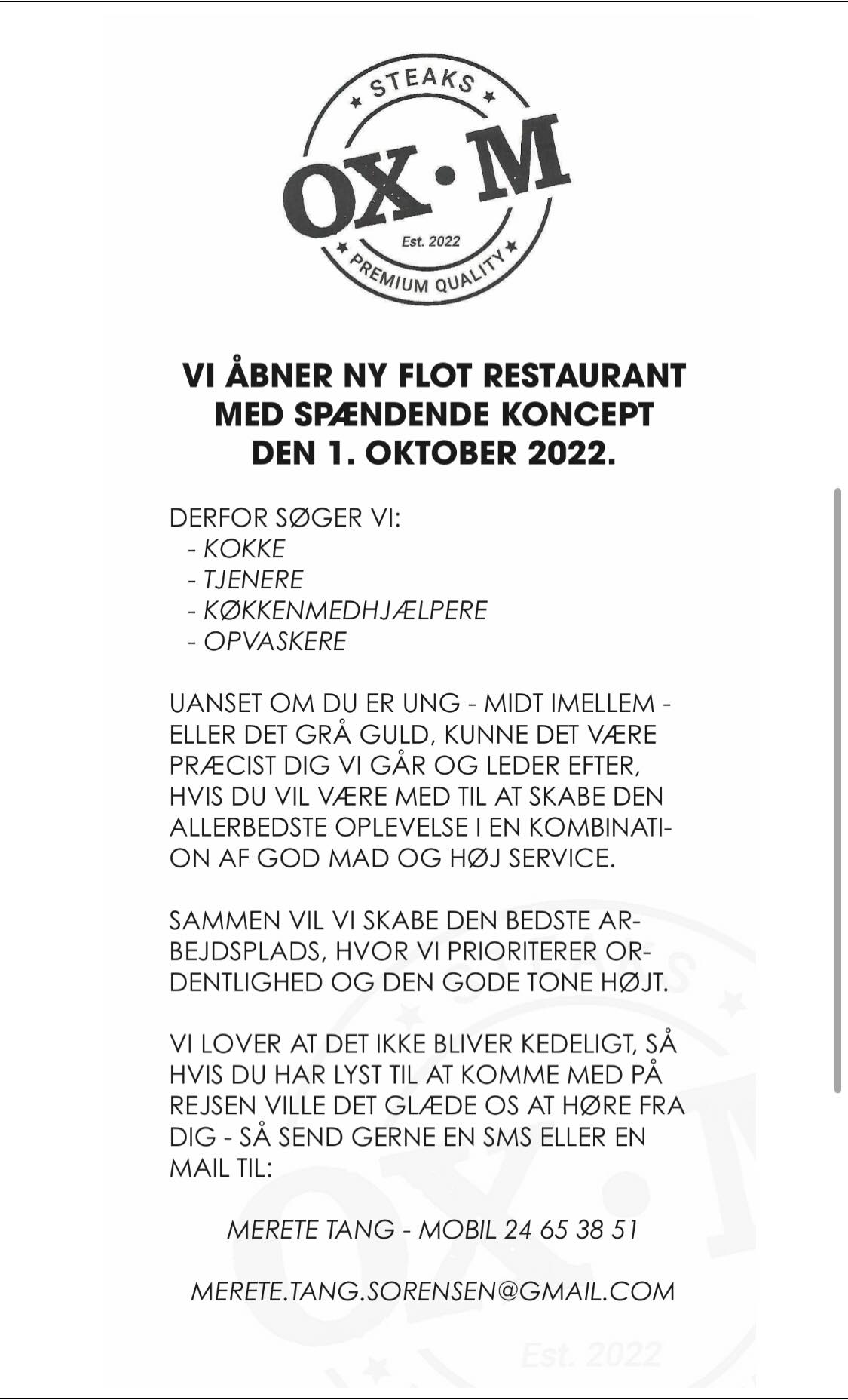 Ny restaurant i BEST OF