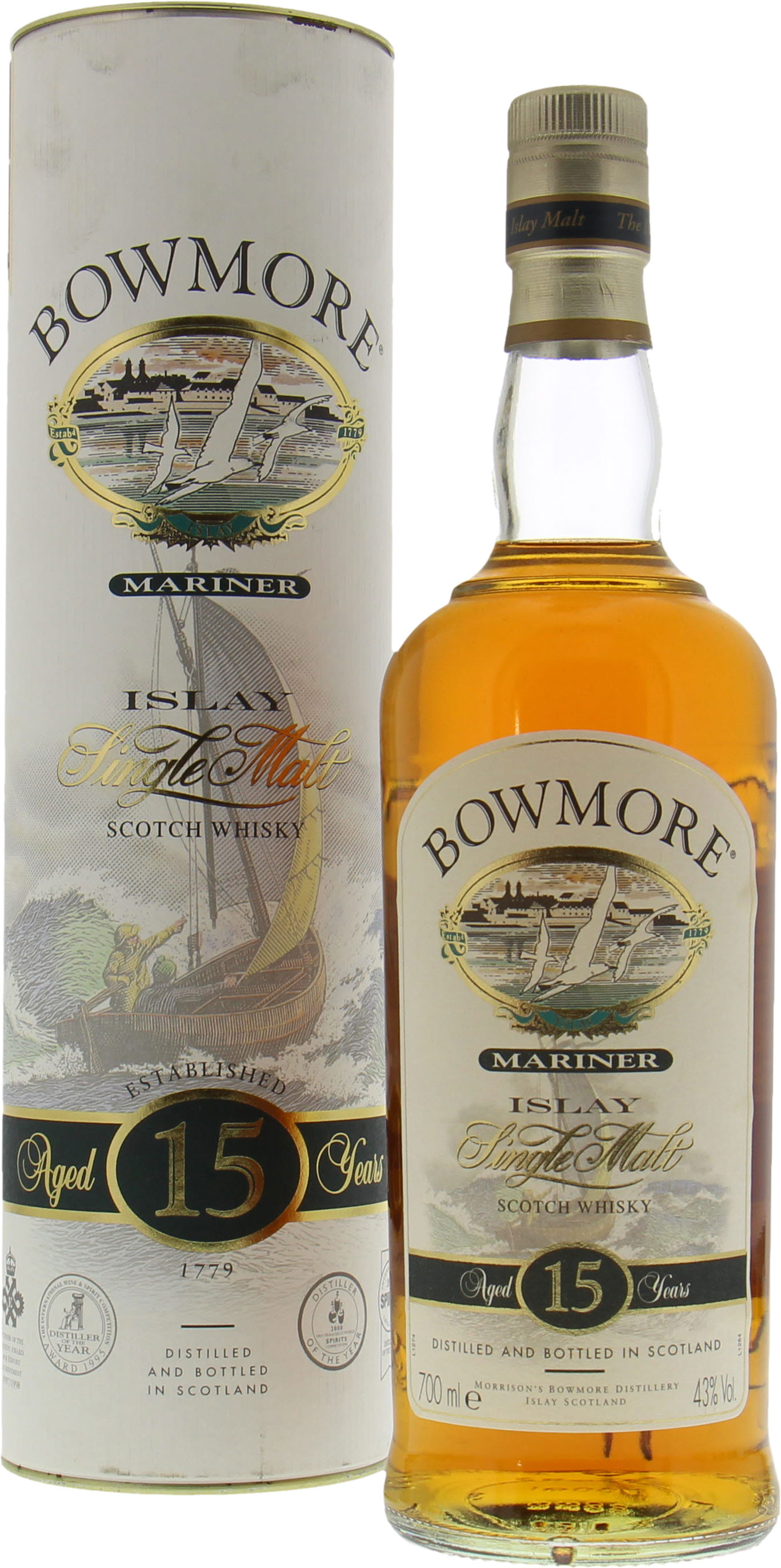 Bowmore Mariner 15 Years Old With Container 43 NV; Buy Online Best