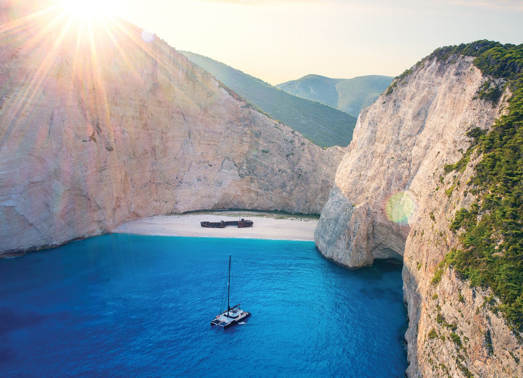 Best Of Zante Shipwreck, Blue Caves, Zakynthos beaches by boat Boat