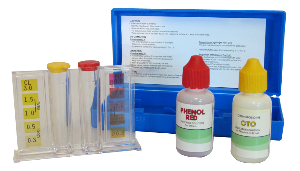 Swimming Pool Water Test Kit for Chlorine and PH eBay