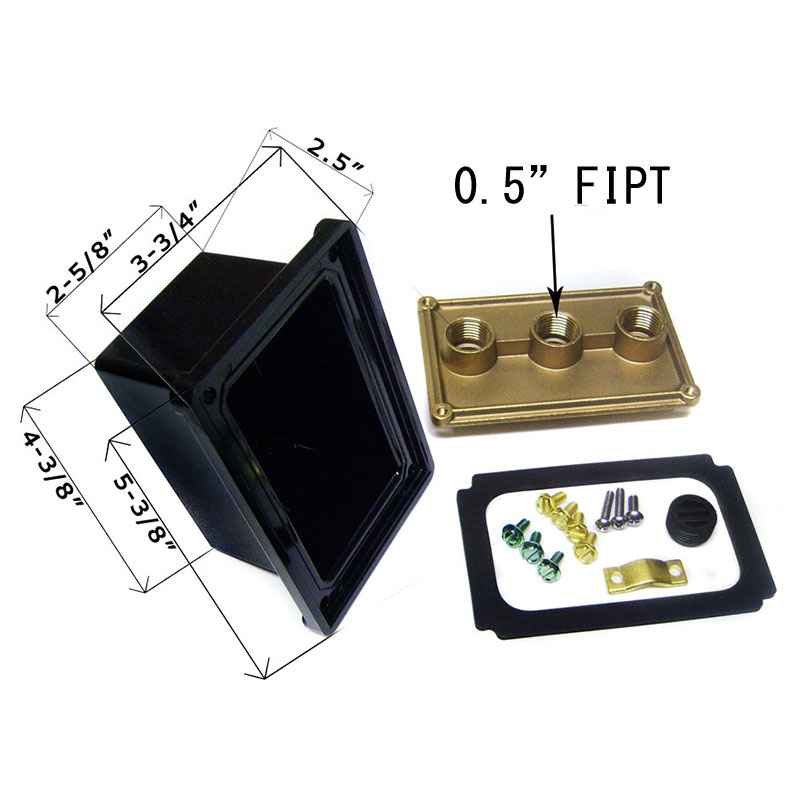 Pentair 78310500 Pool Spa Light Junction Box Brass 0.5 1/2 in.