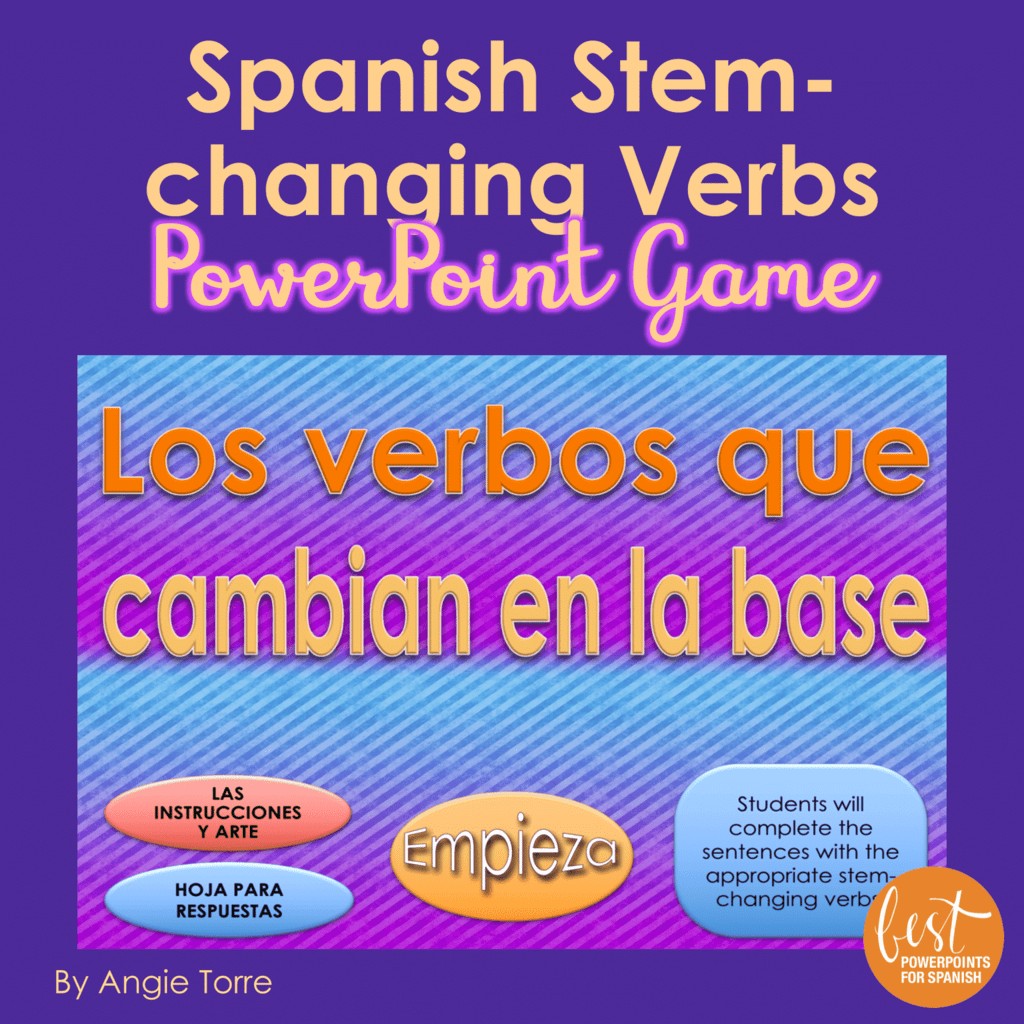 Spanish Stemchanging Verbs Interactive PowerPoint Game Best