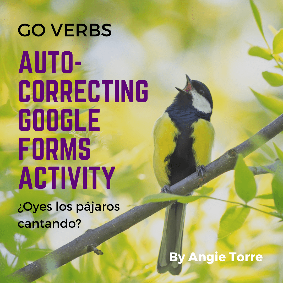 Spanish GO Verbs Google Forms Activity or Assessment Best PowerPoints