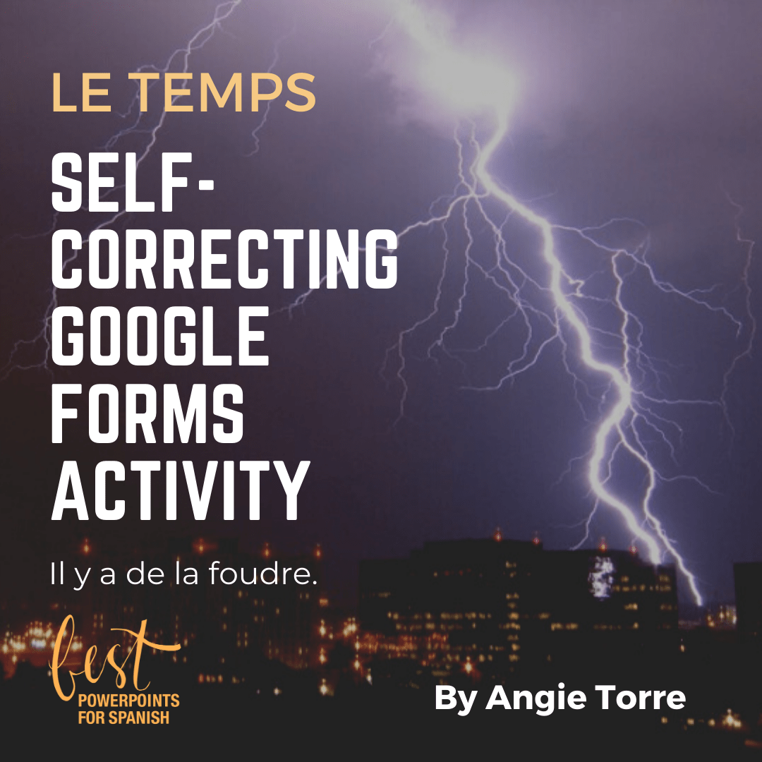 Le Temps French Weather Vocabulary Google Forms Activity Best