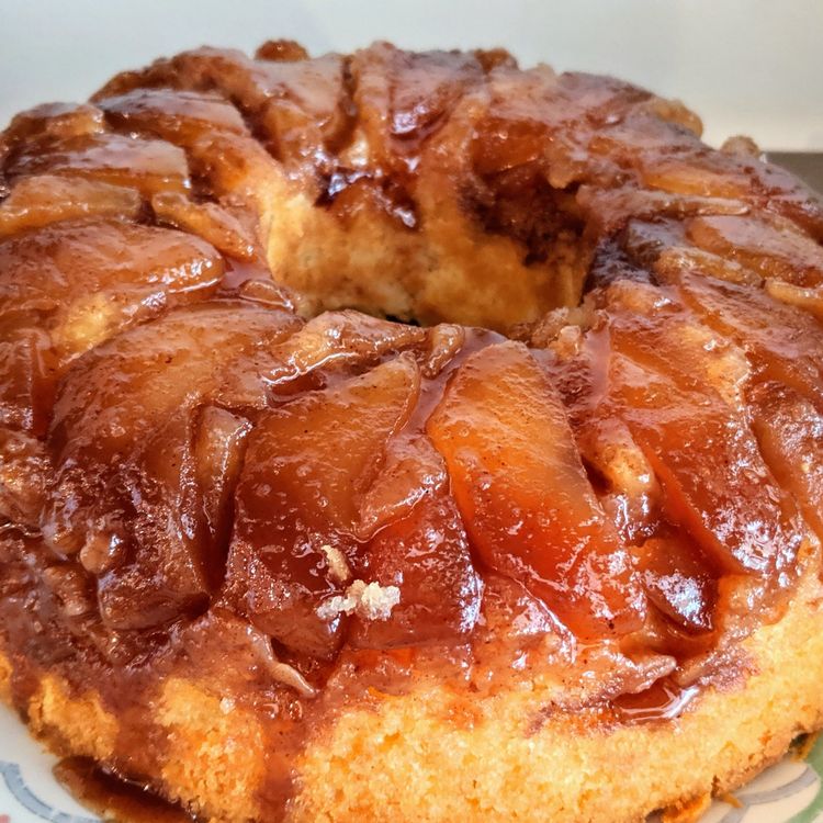 Caramel Upside Down Apple Cake QuickRecipes