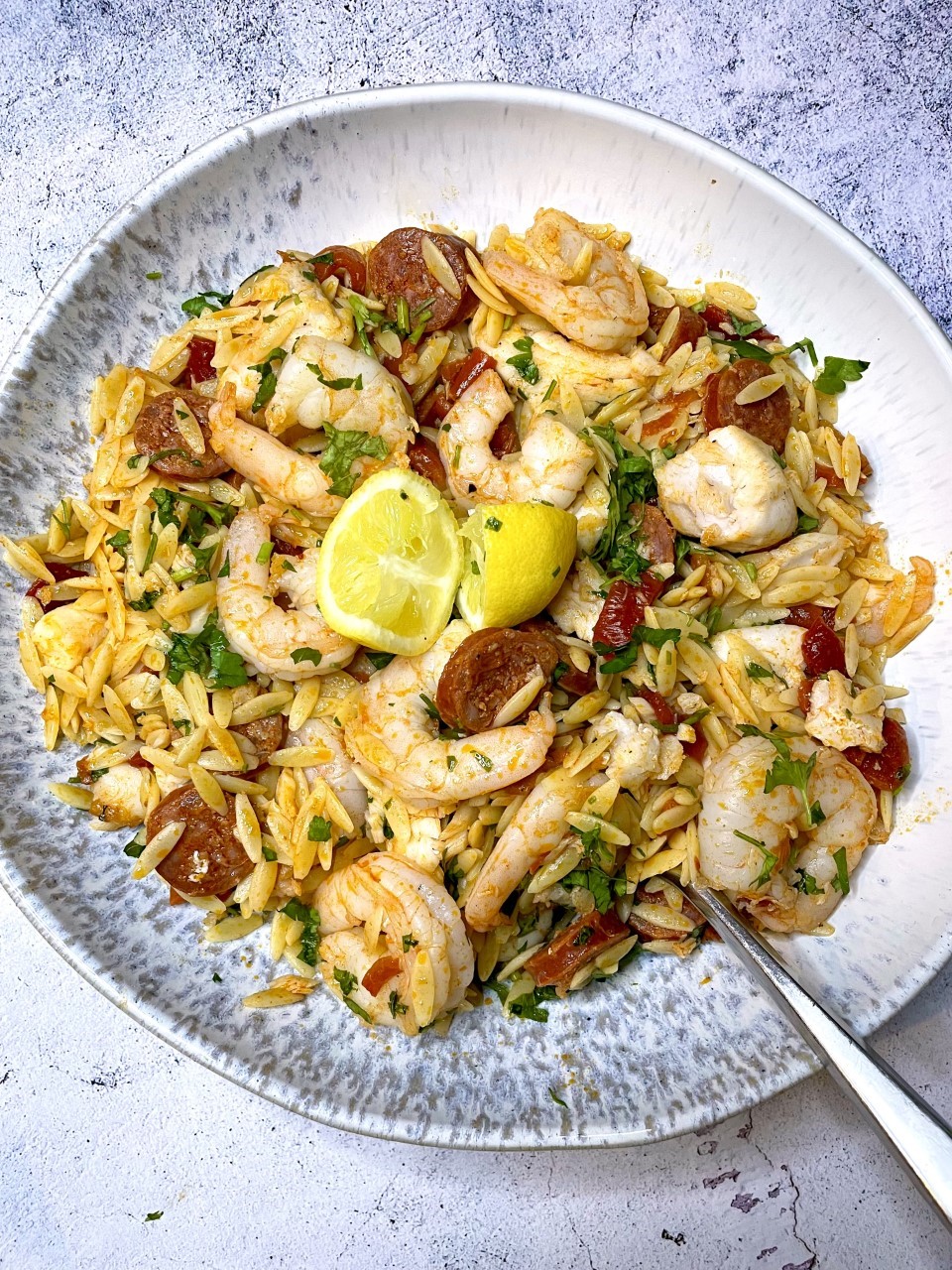 Cod, Prawns & Chorizo with Orzo Best Recipes UK