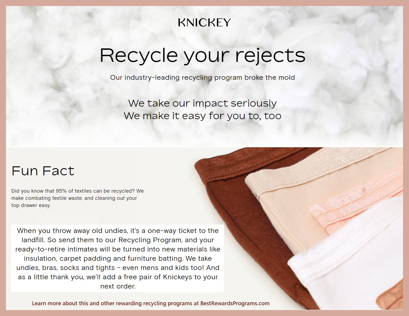 Earn Free New Underwear for Recycling Old Undies at Knickey!