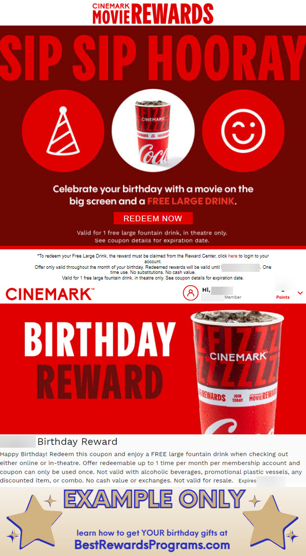 Learn how to get a Free Birthday Gift at Cinemark Movies