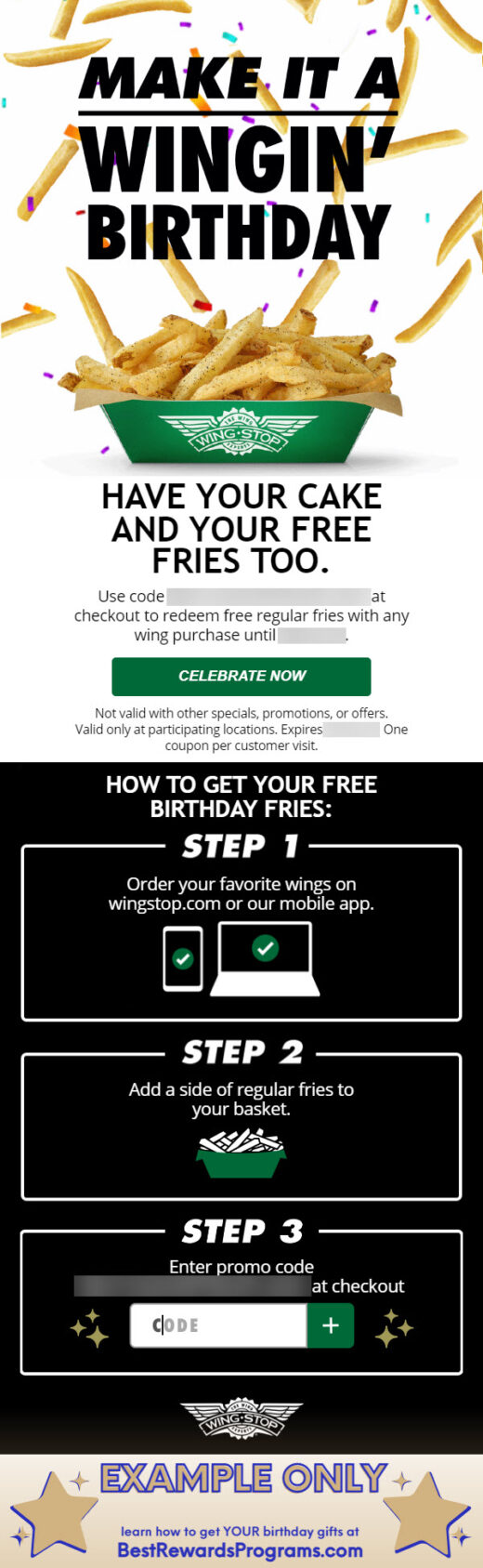 Free Birthday Gift at Wing Stop ? Best Rewards Programs