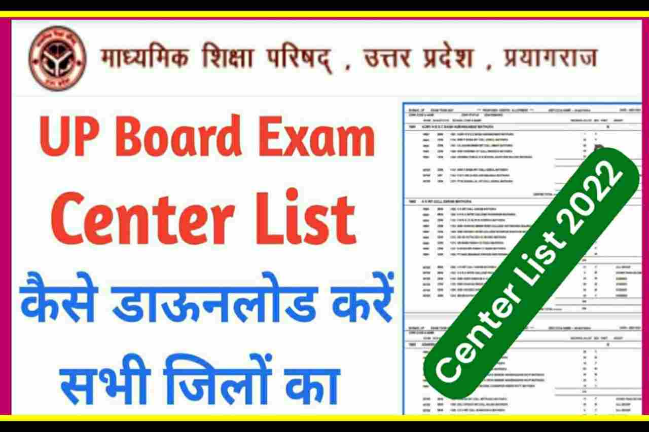 UP Board Exam Centre List 2022 24 मार्च से परीक्षा शुरू, यहाँ देखे