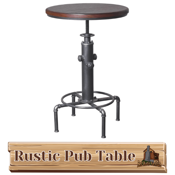 Rustic Pub Table Bistro Dining with Rustic Bar Tables & Stools