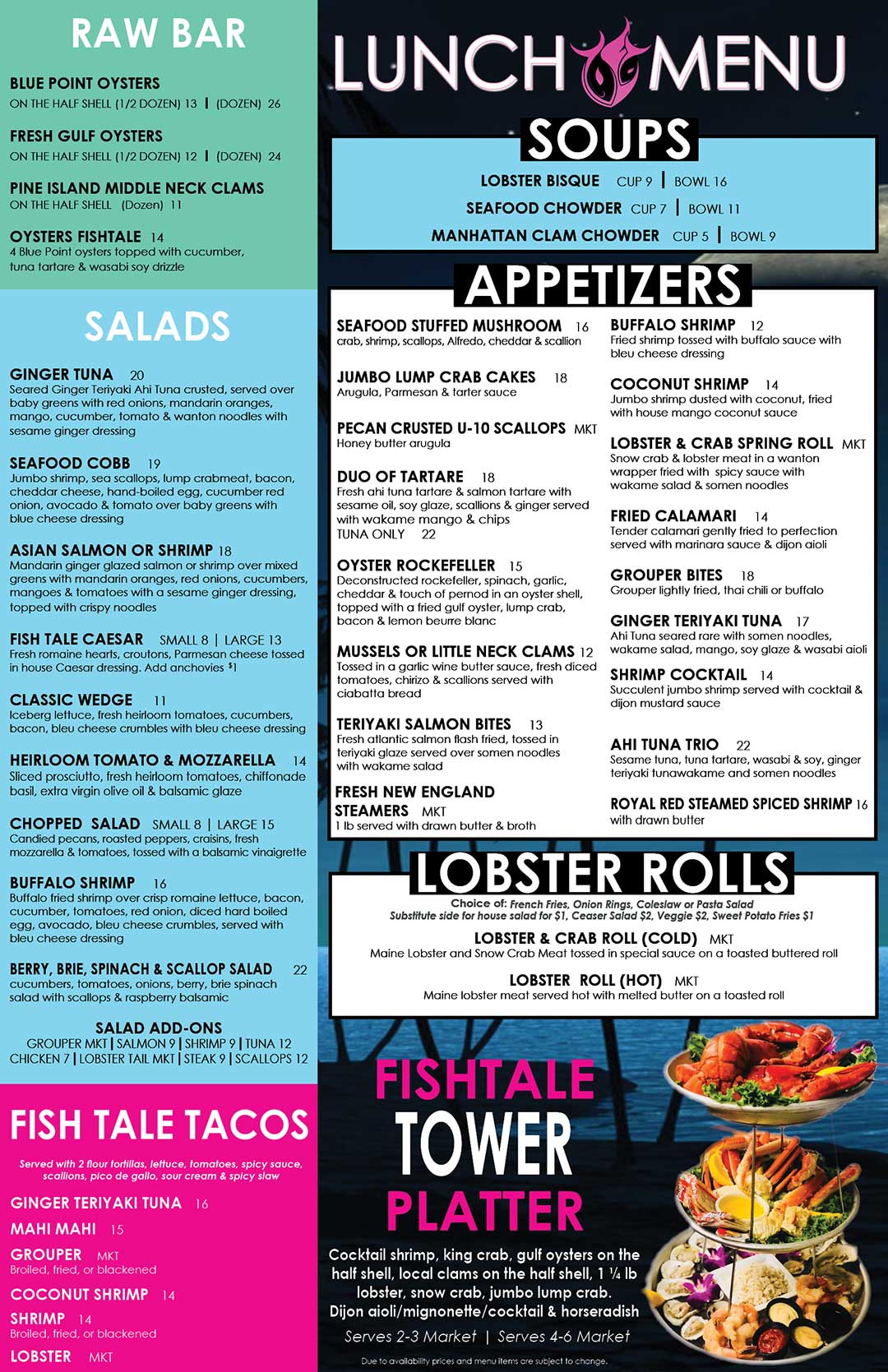 Cape Coral Lunch Restaurant Mahi Mahi, Lobster Rolls, Oysters