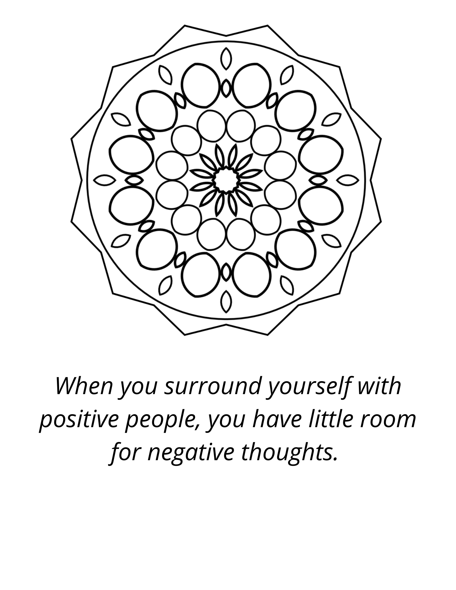 10 Mandala Coloring Pages With Positive Thoughts Best Self Help Solutions