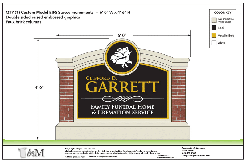 Custom Funeral Home Sign Monuments BestSignMonuments