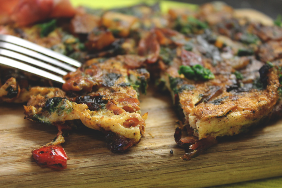 SW recipe Spinach and prosciutto frittata! Best Slimming World