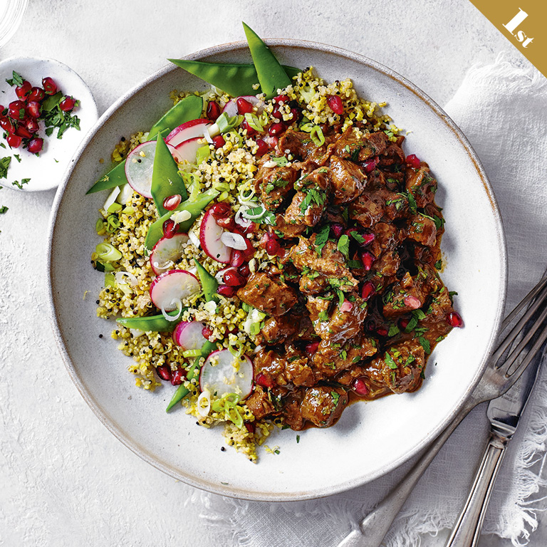 SW recipe Persianspiced lamb with pomegranate pilaf Best Slimming World