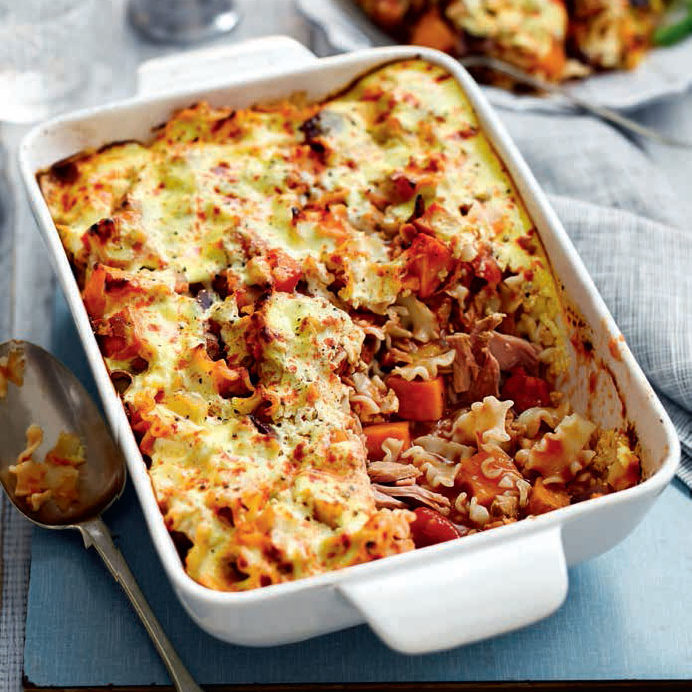 SW recipe Tuna and sweet potato pasta bake Best Slimming World