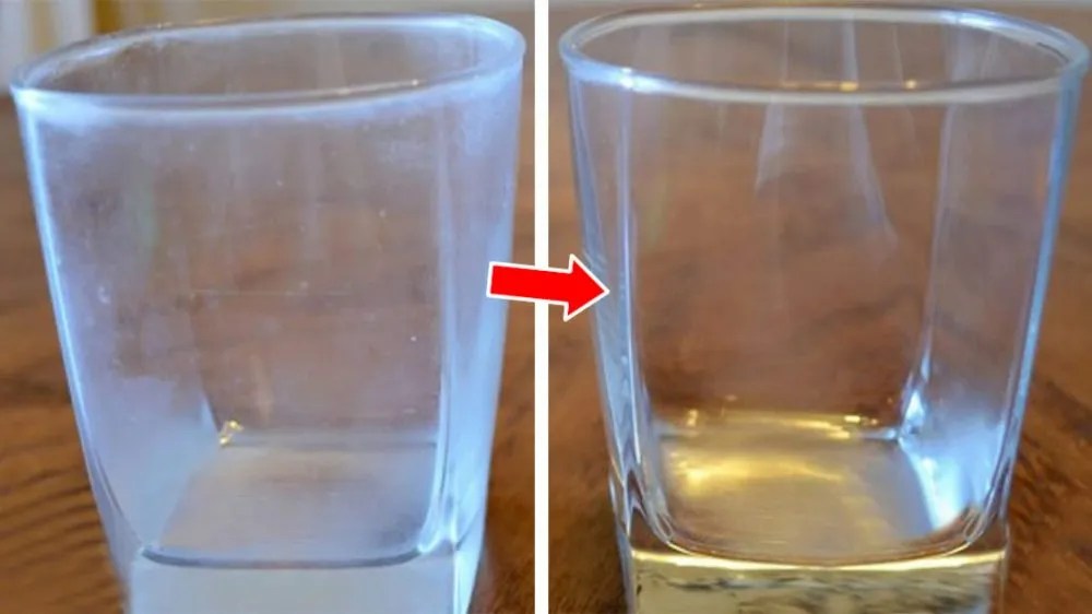 Home Hacks How to remove the white patina from glasses and make them