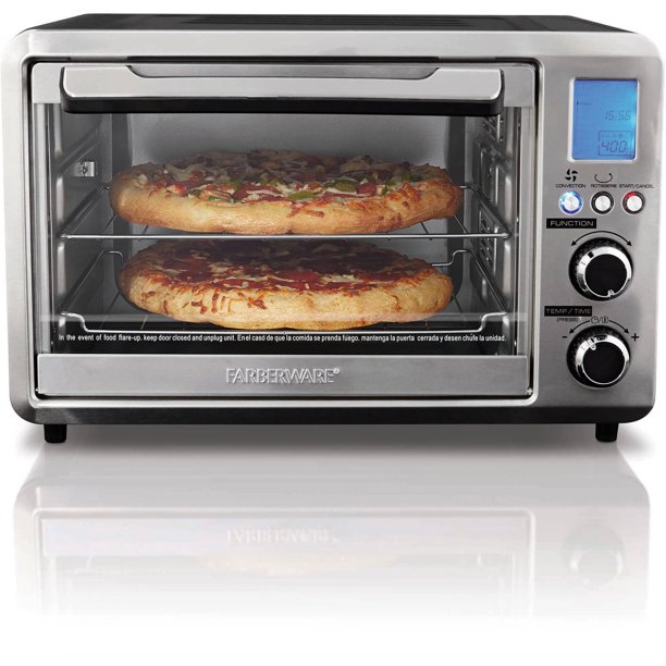 Farberware Digital Toaster Oven Even cooks large amount of foods with