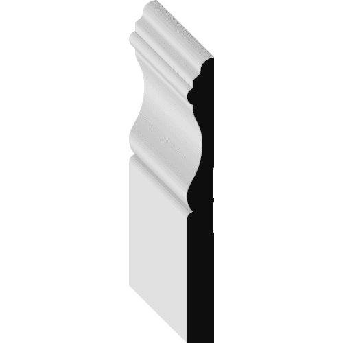 Metrie 3/8” x 37/8” x 12’ Primed MDF Colonial Baseboard Best Tile