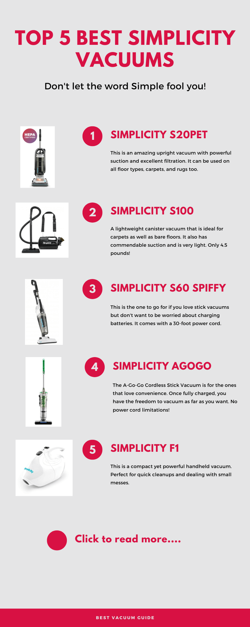 What’s the Best Simplicity Vacuum in 2024? Best Vacuum Guide