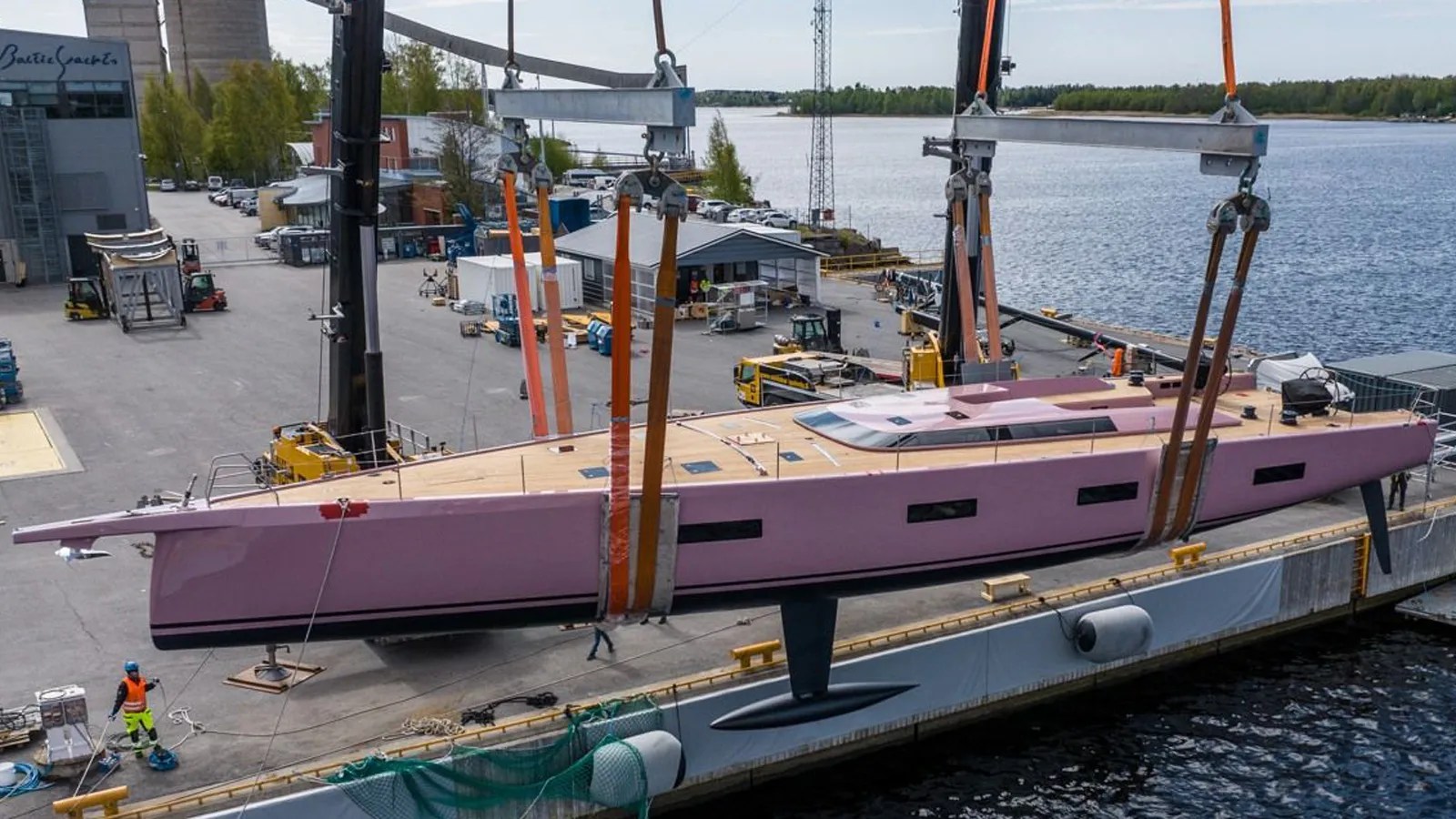 Custom RoseColoured Baltic 80 Sailing Yacht Launched Best Yachts