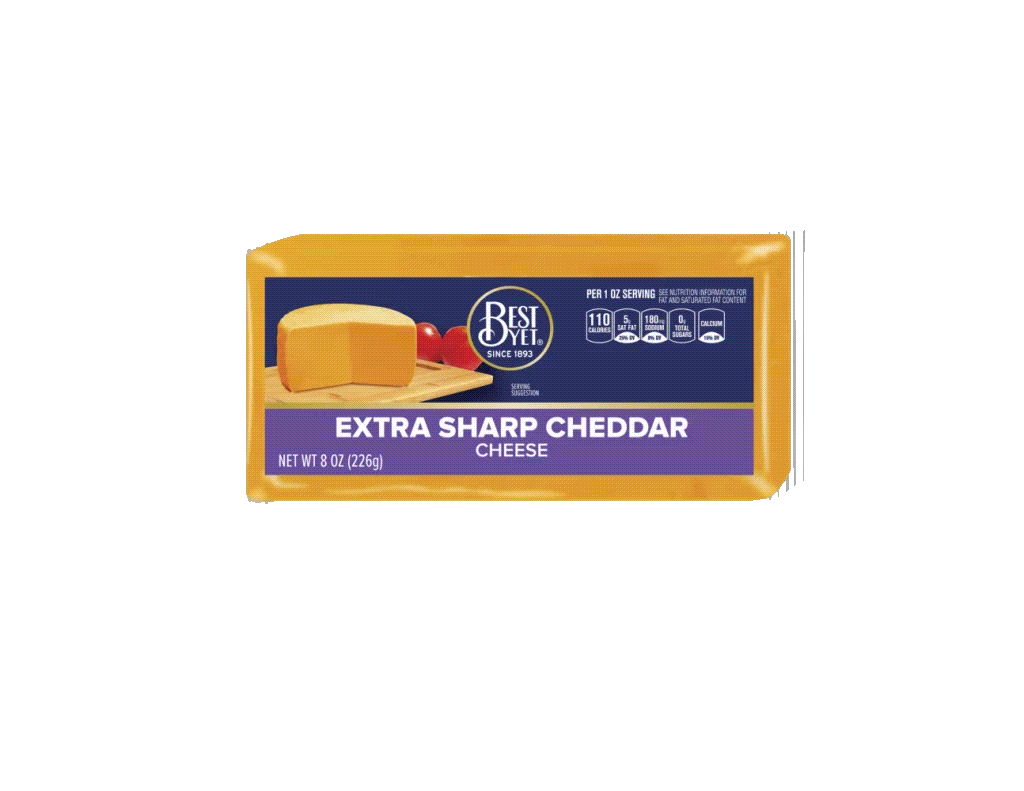 Extra Sharp Cheddar Cheese Bar Best Yet Brand
