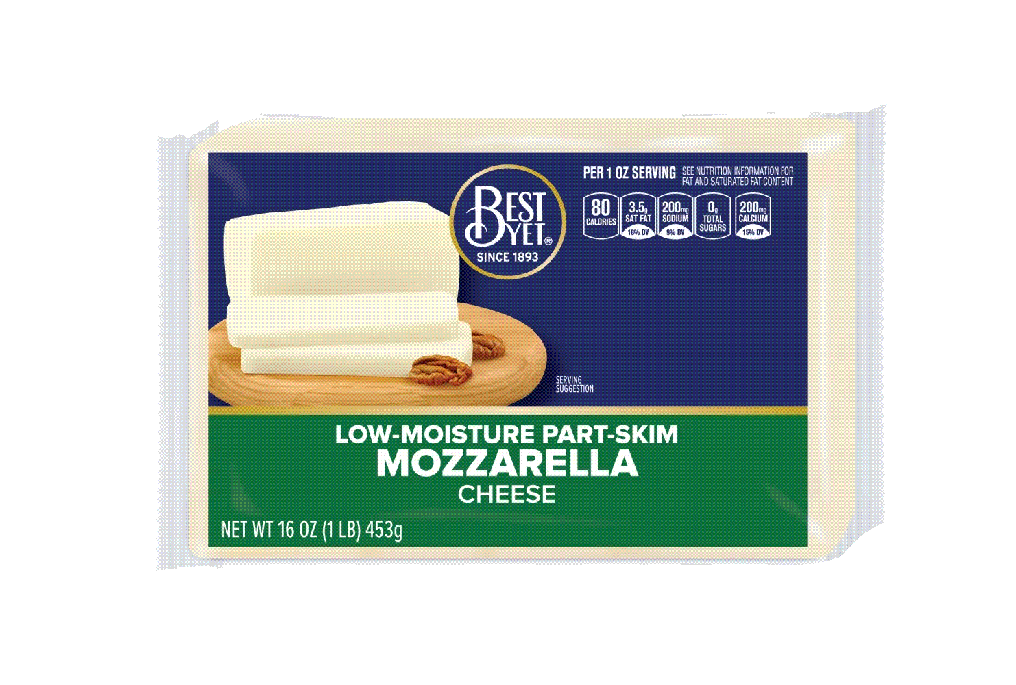 Chunk Mozzarella Cheese Best Yet Brand