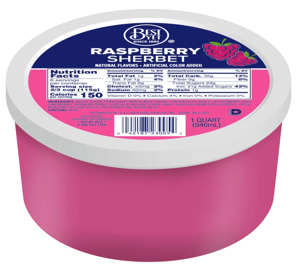 Raspberry Sherbet Best Yet Brand
