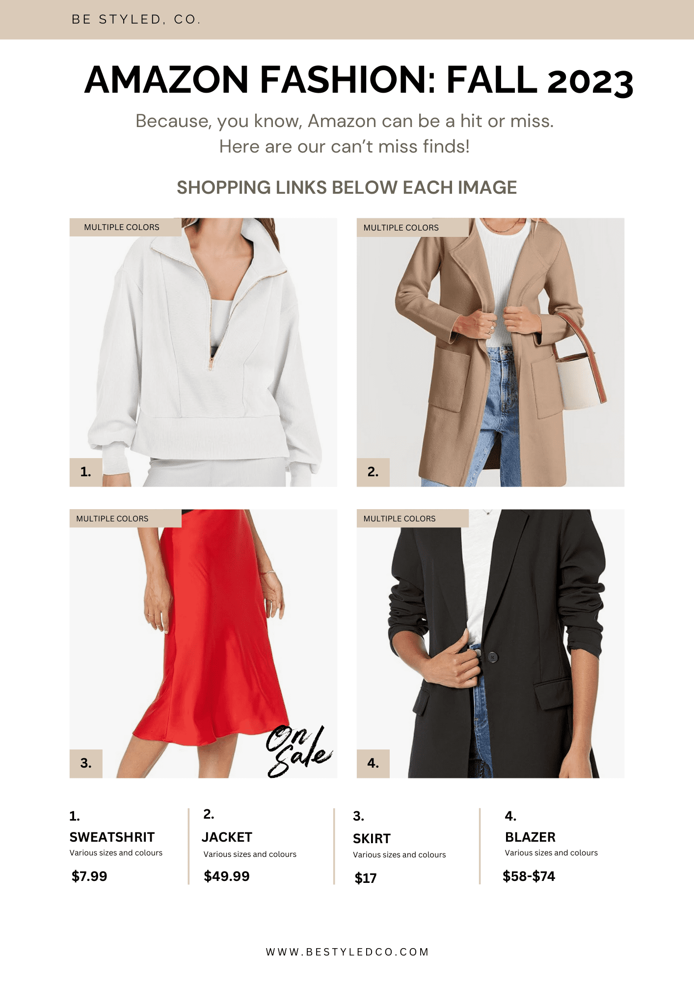 Our Top 12 Amazon Fashion Picks Be Styled Co.