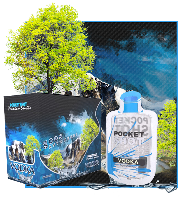 Pocketshot Pocket Sized pouches of flavor packed spirits