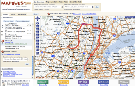 Map Wuest Driving Directions Exclusive: Mapquest Plays Catch-Up With Launch Of Beta | Techcrunch