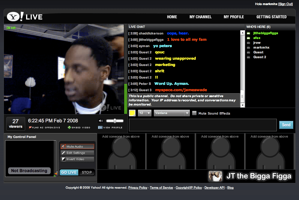 Yahoo Launches Live A Live Streaming Video Service TechCrunch