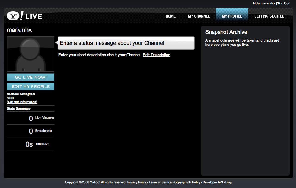 Yahoo Launches Live A Live Streaming Video Service TechCrunch