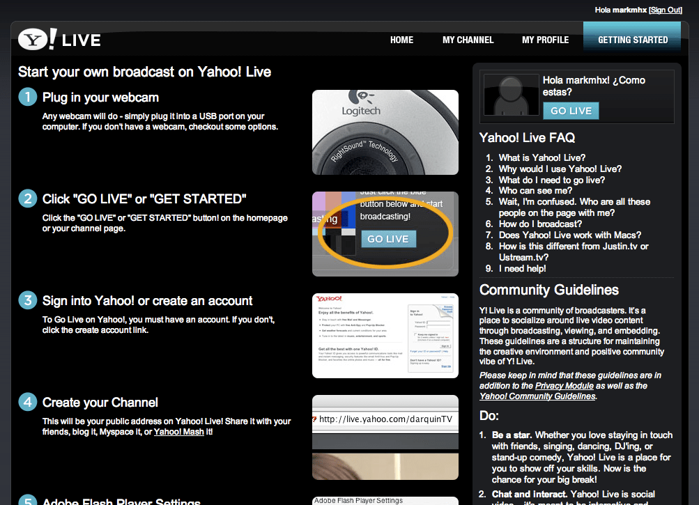 Yahoo Launches Live A Live Streaming Video Service TechCrunch