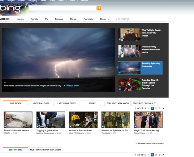 MSN Video Is Now Bing Videos TechCrunch