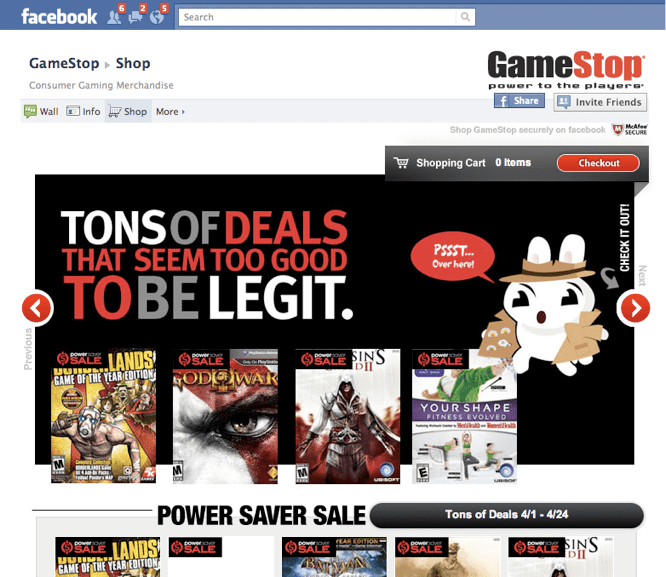 Video Game Retailer GameStop Opens For Business On Facebook TechCrunch