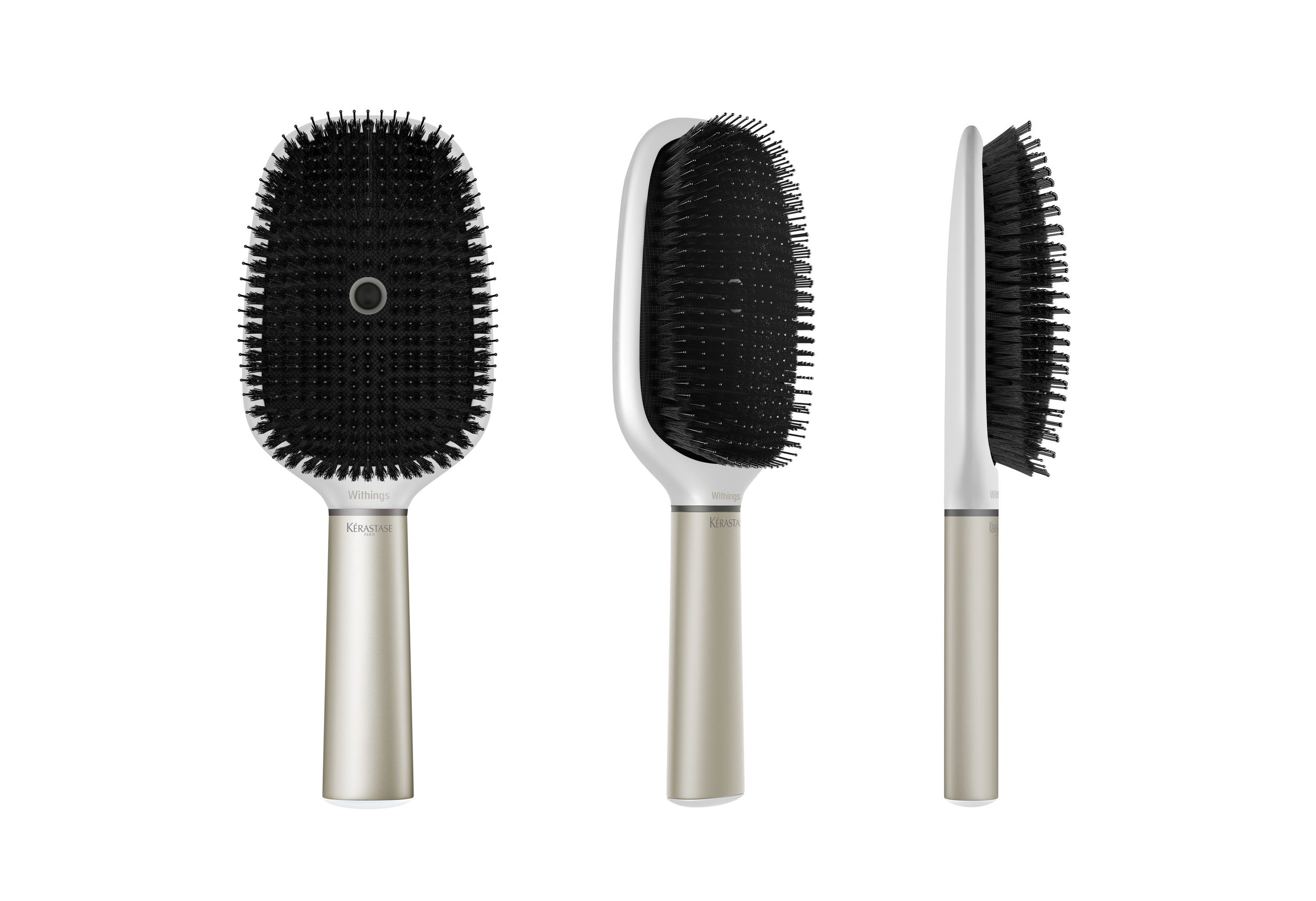Here’s a smart hairbrush with a builtin microphone from Withings and L