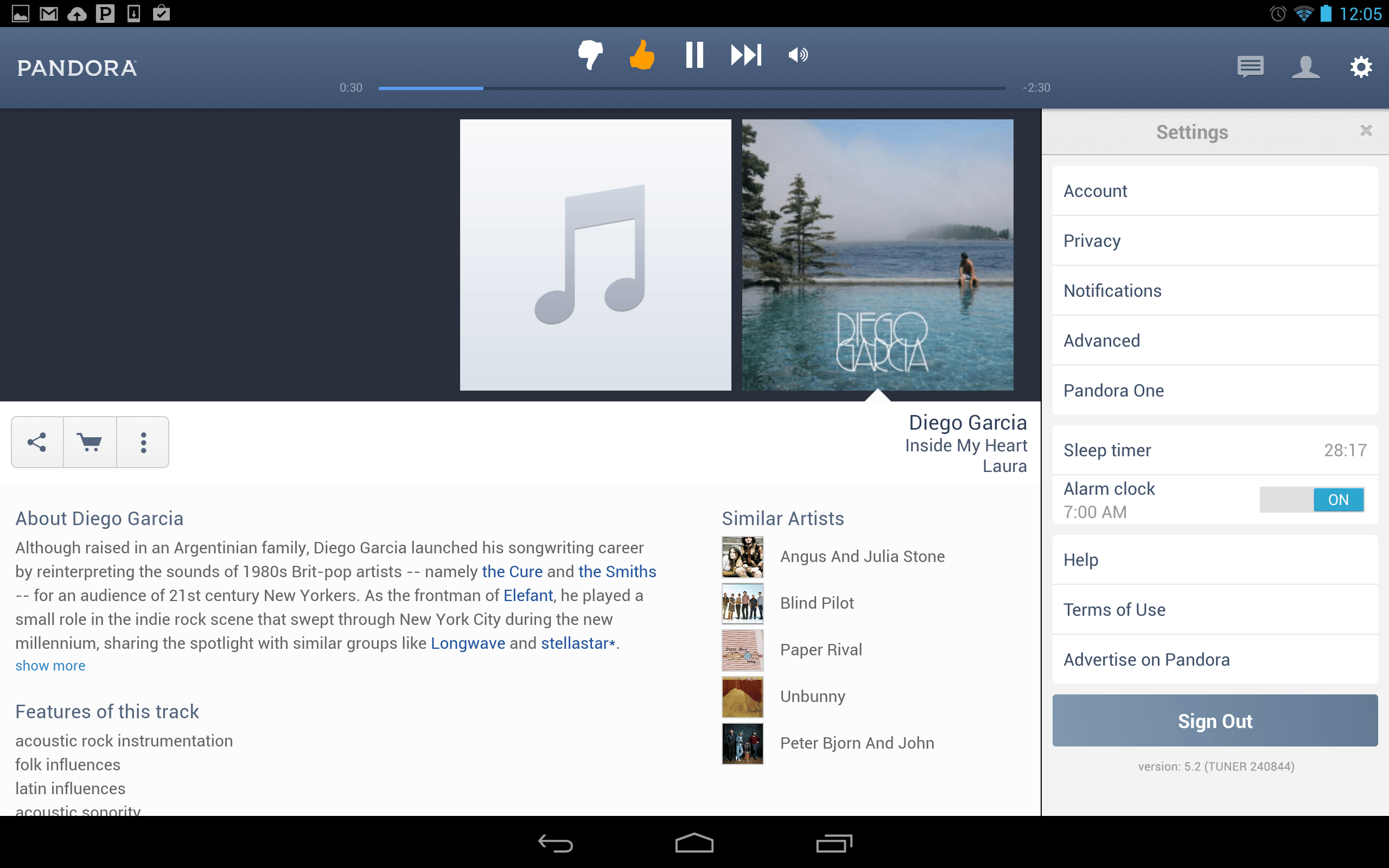 Listen up Android tablet users Pandora has an update for you