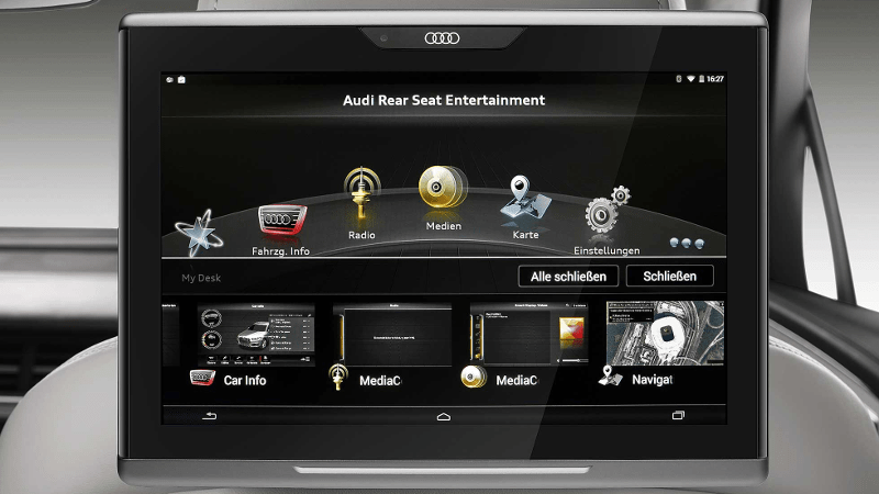 Audi's incar tablet is a thing of beauty