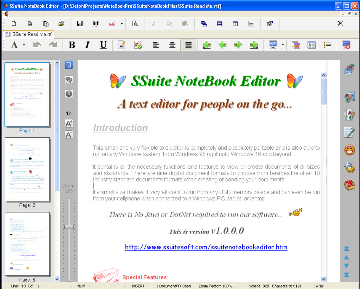 SSuite NoteBook Editor not just another WordPad replacement